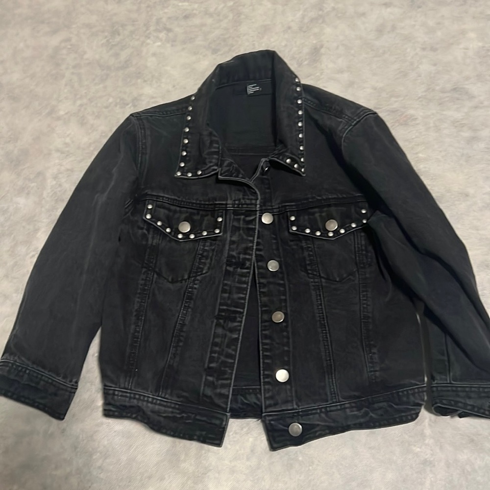 Hand painted studded jacket